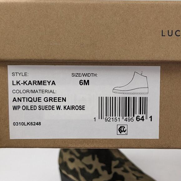 Lucky Brand Karmeya Ankle Boots, Green Camo, Women's 6 M - Picture 7 of 7